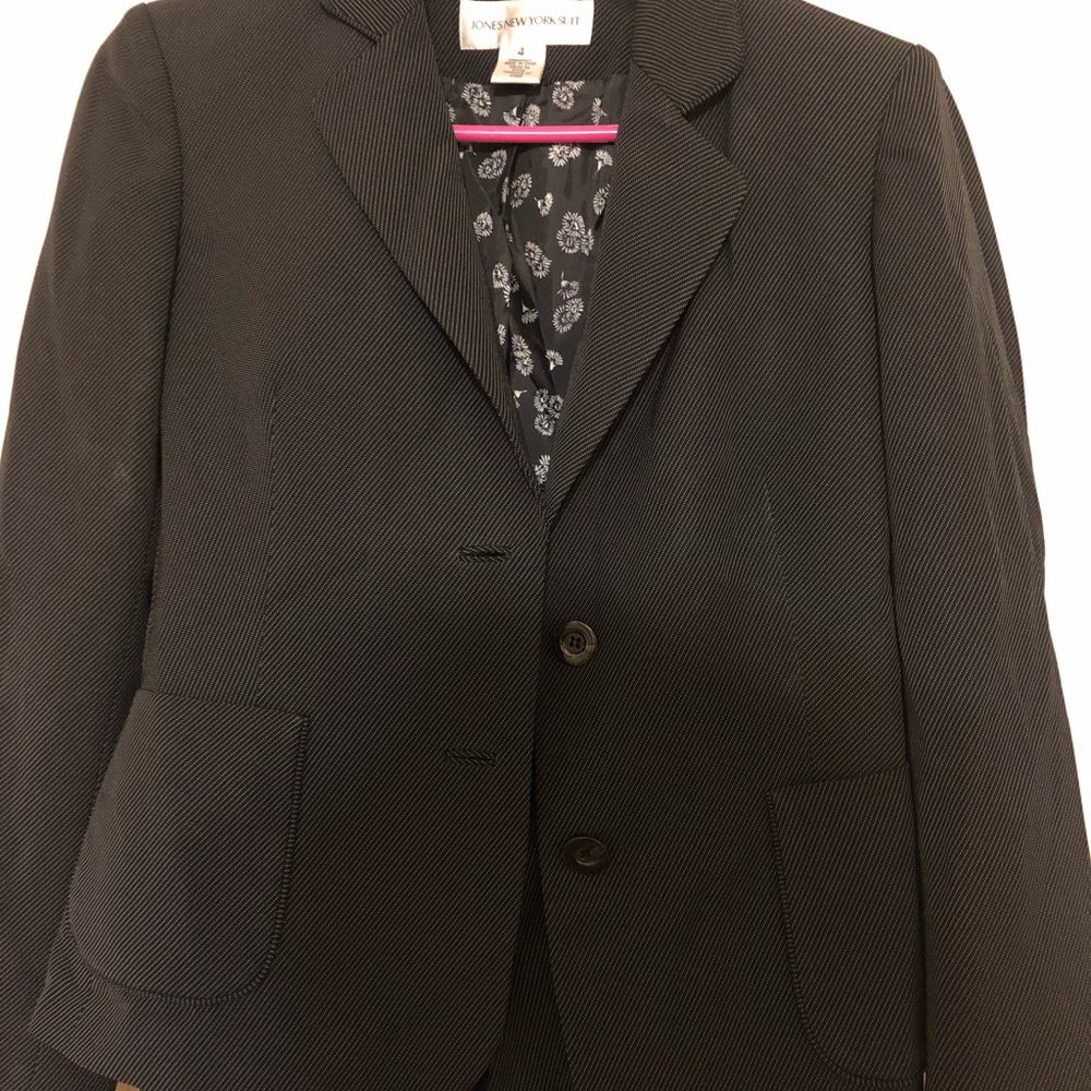 Black and White Pin Stripe Suit